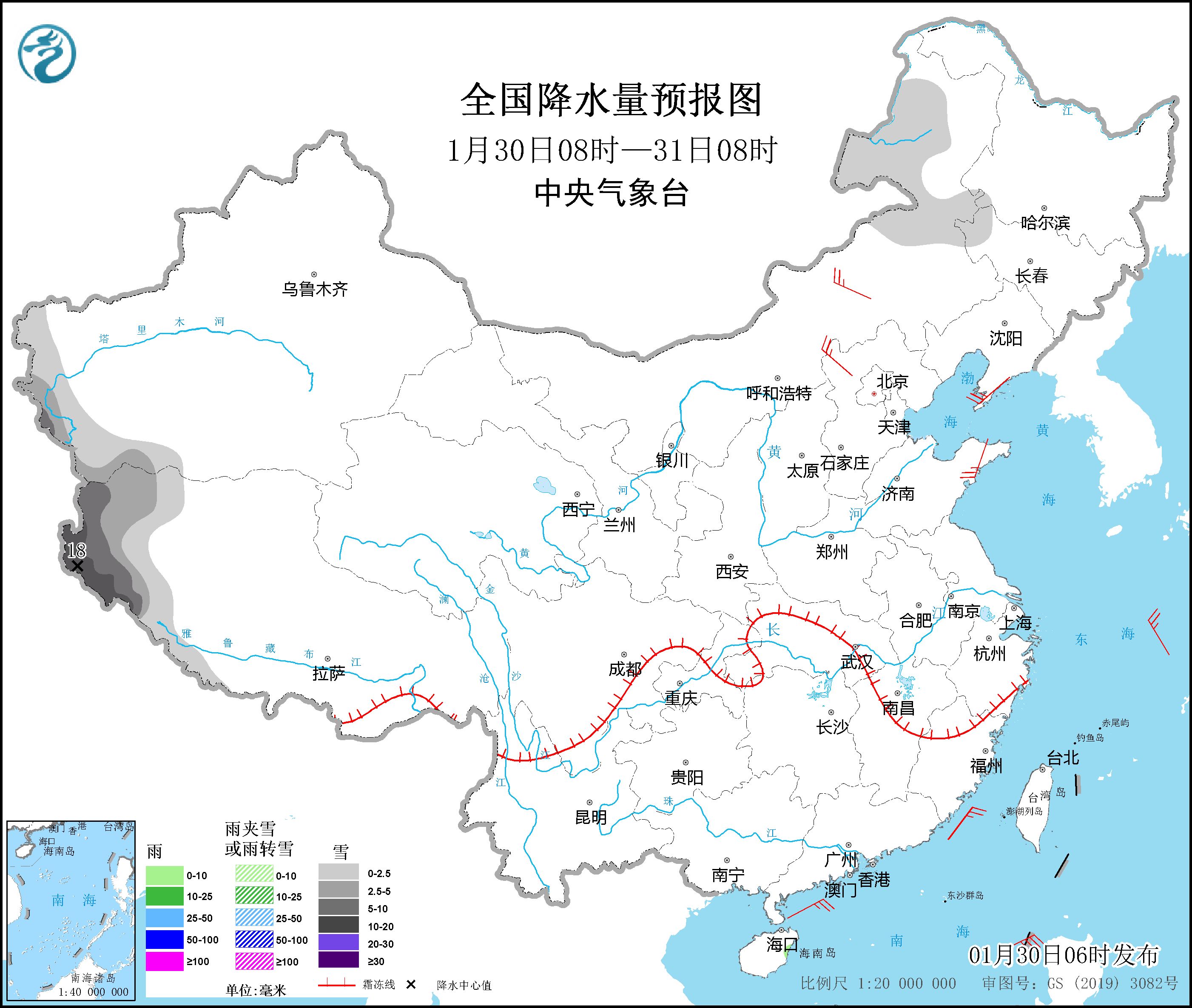 西藏西南部有較強(qiáng)降雪 冷空氣將影響我國(guó)大部地區(qū)