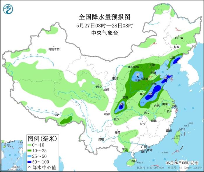 江漢黃淮等地將有較強(qiáng)降雨 我國北部和東部海域?qū)⒂写箪F