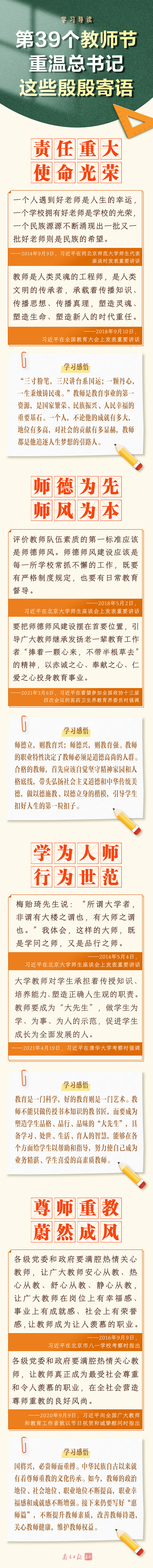 學(xué)習(xí)導(dǎo)讀 | 第39個(gè)教師節(jié)，重溫總書(shū)記這些殷殷寄語(yǔ)