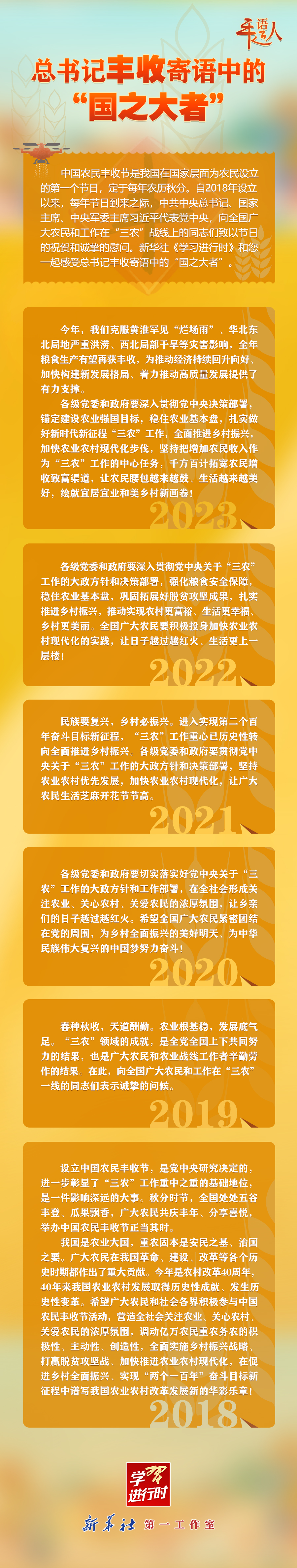 學(xué)習(xí)進行時丨總書記豐收寄語中的“國之大者”