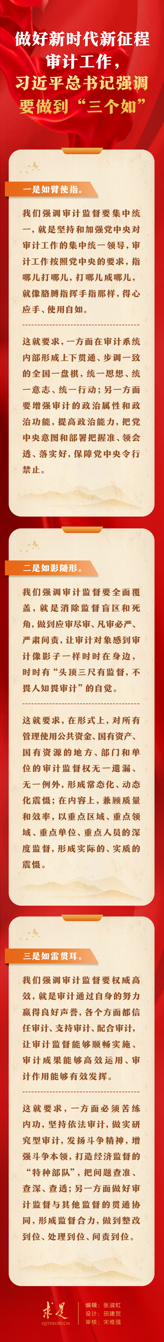 做好新時(shí)代新征程審計(jì)工作，習(xí)近平總書記強(qiáng)調(diào)要做到“三個(gè)如”