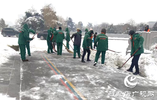 遂平縣園林綠化中心：除雪護(hù)綠 全力保障市民安全游園