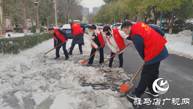 駐馬店市驛城區(qū)開展清雪除冰志愿服務(wù)活動