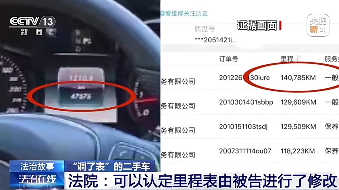 買二手車里程表被調(diào) 消費者能否要求“退一賠三”？